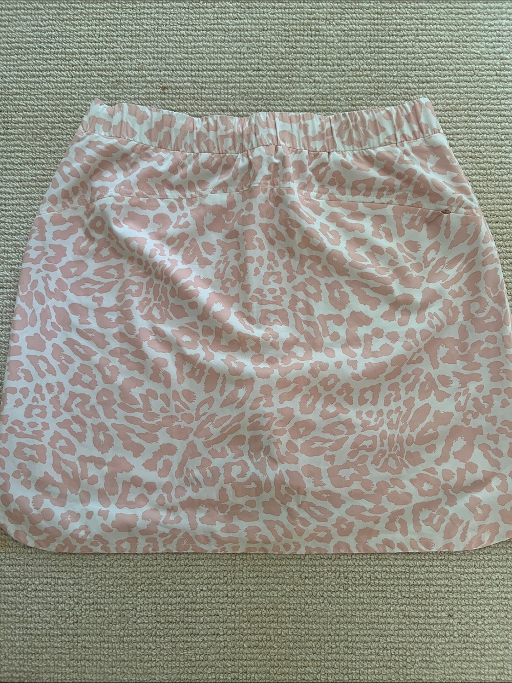 Chico's Pink Leopard-Print Drawstring Mini Skirt - Picture 5 of 11